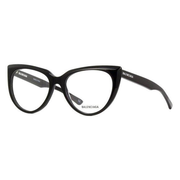 New Authentic  BALENCIAGA Black Cat Eye BB0218 001 Glasses Women - Picture 1 of 4